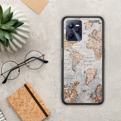 World Map - Realme C35 / Narzo 50A Prime θήκη