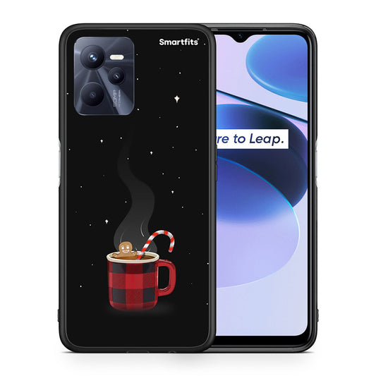 Θήκη Realme C35 Xmas Bathing από τη Smartfits με σχέδιο στο πίσω μέρος και μαύρο περίβλημα | Realme C35 Xmas Bathing case with colorful back and black bezels
