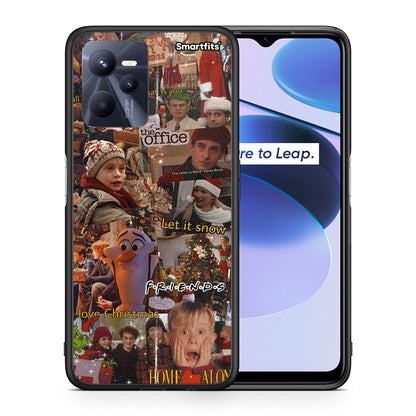 Θήκη Realme C35 Xmas Wishes από τη Smartfits με σχέδιο στο πίσω μέρος και μαύρο περίβλημα | Realme C35 Xmas Wishes case with colorful back and black bezels