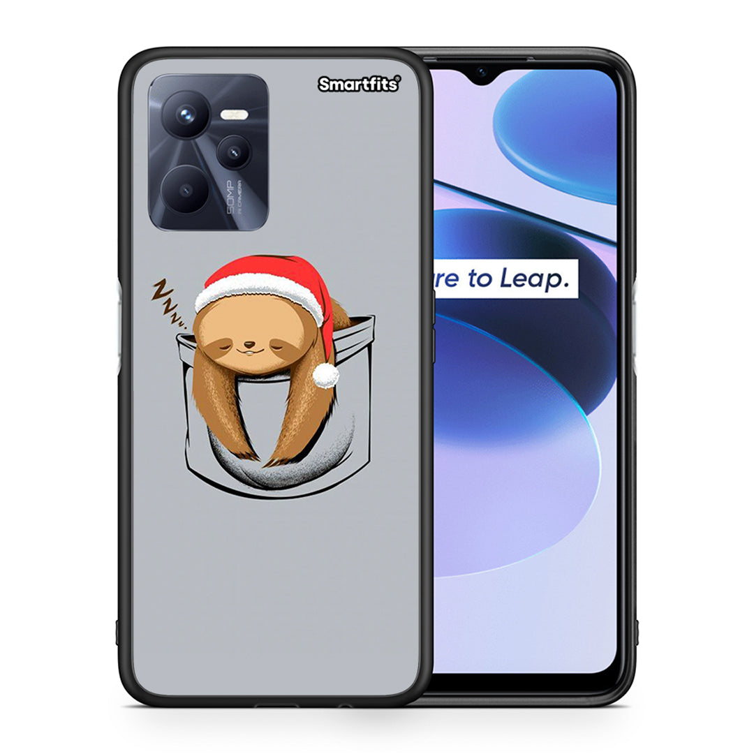 Θήκη Realme C35 Xmas Zzzz από τη Smartfits με σχέδιο στο πίσω μέρος και μαύρο περίβλημα | Realme C35 Xmas Zzzz case with colorful back and black bezels