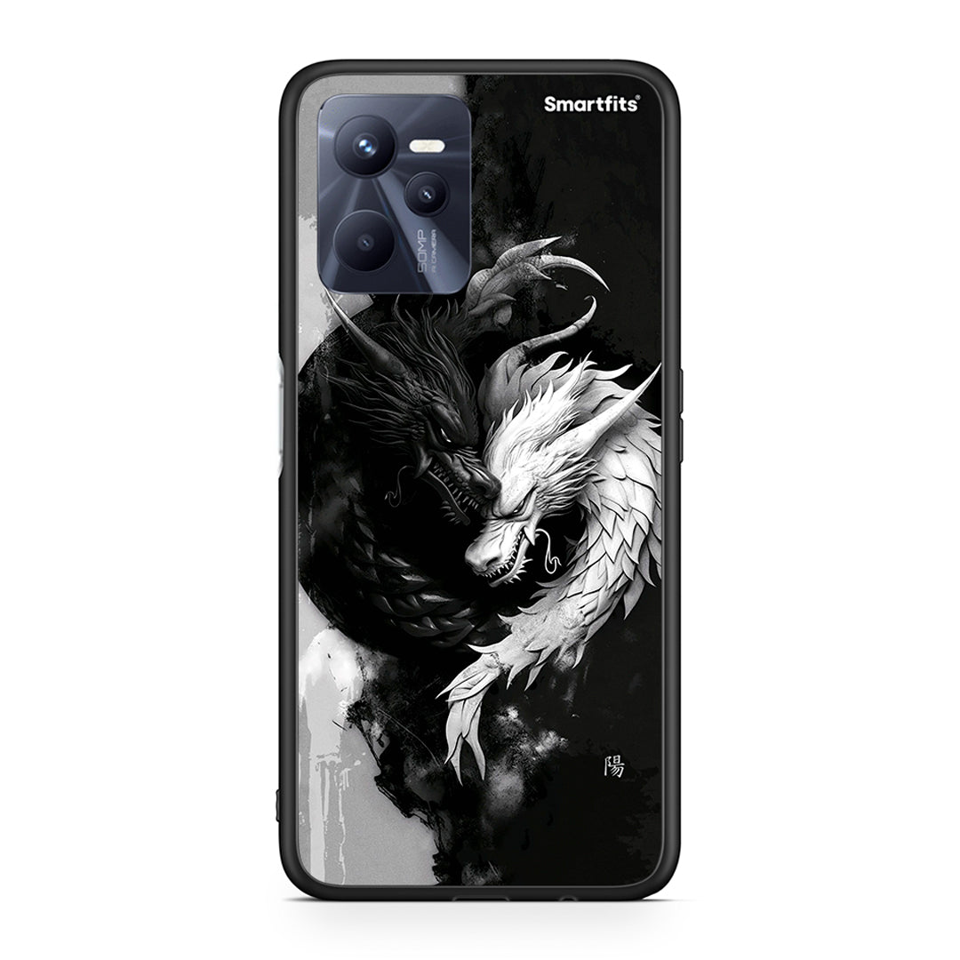 Realme C35 Yin Yang θήκη από τη Smartfits με σχέδιο στο πίσω μέρος και μαύρο περίβλημα | Smartphone case with colorful back and black bezels by Smartfits