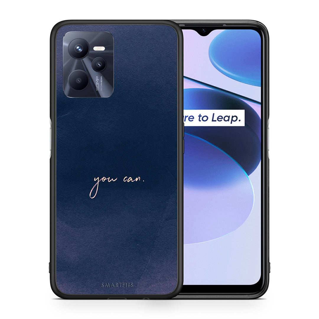 Θήκη Realme C35 You Can από τη Smartfits με σχέδιο στο πίσω μέρος και μαύρο περίβλημα | Realme C35 You Can case with colorful back and black bezels