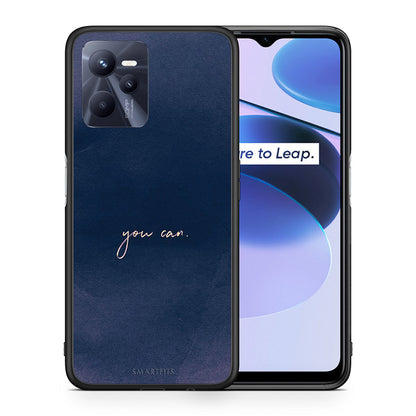 Θήκη Realme C35 You Can από τη Smartfits με σχέδιο στο πίσω μέρος και μαύρο περίβλημα | Realme C35 You Can case with colorful back and black bezels