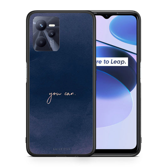 Θήκη Realme C35 You Can από τη Smartfits με σχέδιο στο πίσω μέρος και μαύρο περίβλημα | Realme C35 You Can case with colorful back and black bezels