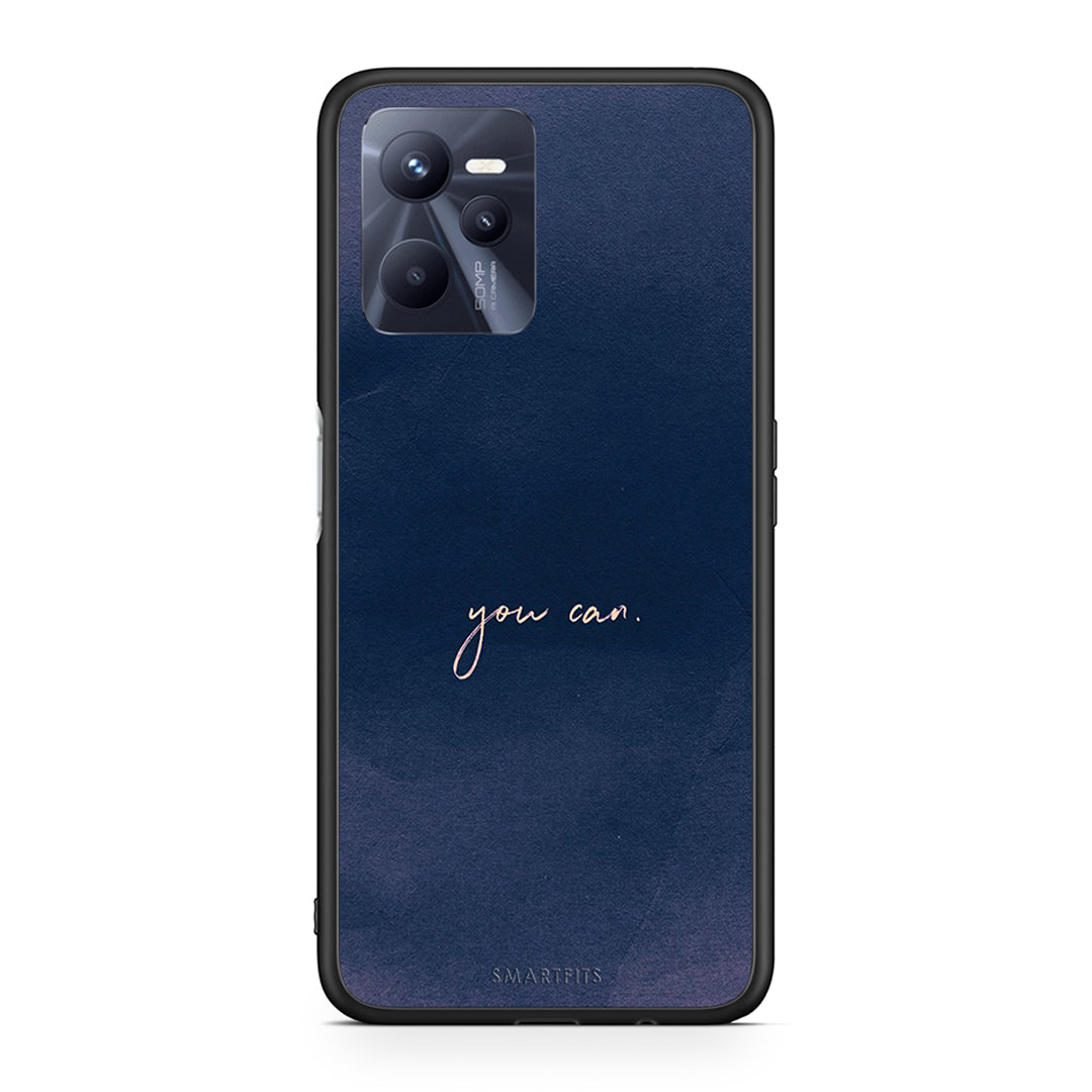 Realme C35 You Can θήκη από τη Smartfits με σχέδιο στο πίσω μέρος και μαύρο περίβλημα | Smartphone case with colorful back and black bezels by Smartfits