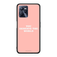 Thumbnail for Realme C35 You Deserve The World Θήκη Αγίου Βαλεντίνου από τη Smartfits με σχέδιο στο πίσω μέρος και μαύρο περίβλημα | Smartphone case with colorful back and black bezels by Smartfits