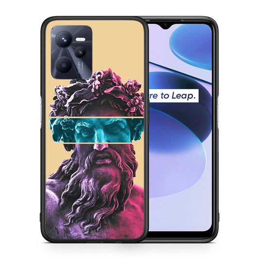Θήκη Αγίου Βαλεντίνου Realme C35 Zeus Art από τη Smartfits με σχέδιο στο πίσω μέρος και μαύρο περίβλημα | Realme C35 Zeus Art case with colorful back and black bezels