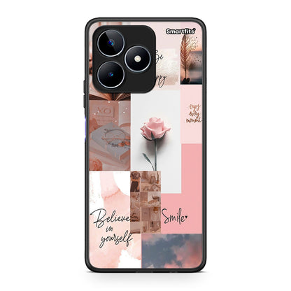 Realme C53 Aesthetic Collage θήκη από τη Smartfits με σχέδιο στο πίσω μέρος και μαύρο περίβλημα | Smartphone case with colorful back and black bezels by Smartfits