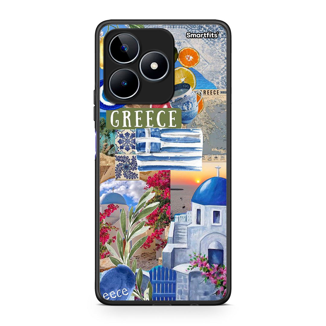 Realme C53 All Greek Θήκη από τη Smartfits με σχέδιο στο πίσω μέρος και μαύρο περίβλημα | Smartphone case with colorful back and black bezels by Smartfits