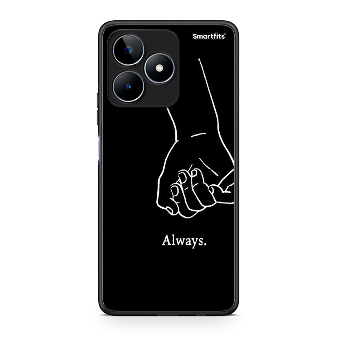 Realme C53 Always & Forever 1 Θήκη Αγίου Βαλεντίνου από τη Smartfits με σχέδιο στο πίσω μέρος και μαύρο περίβλημα | Smartphone case with colorful back and black bezels by Smartfits
