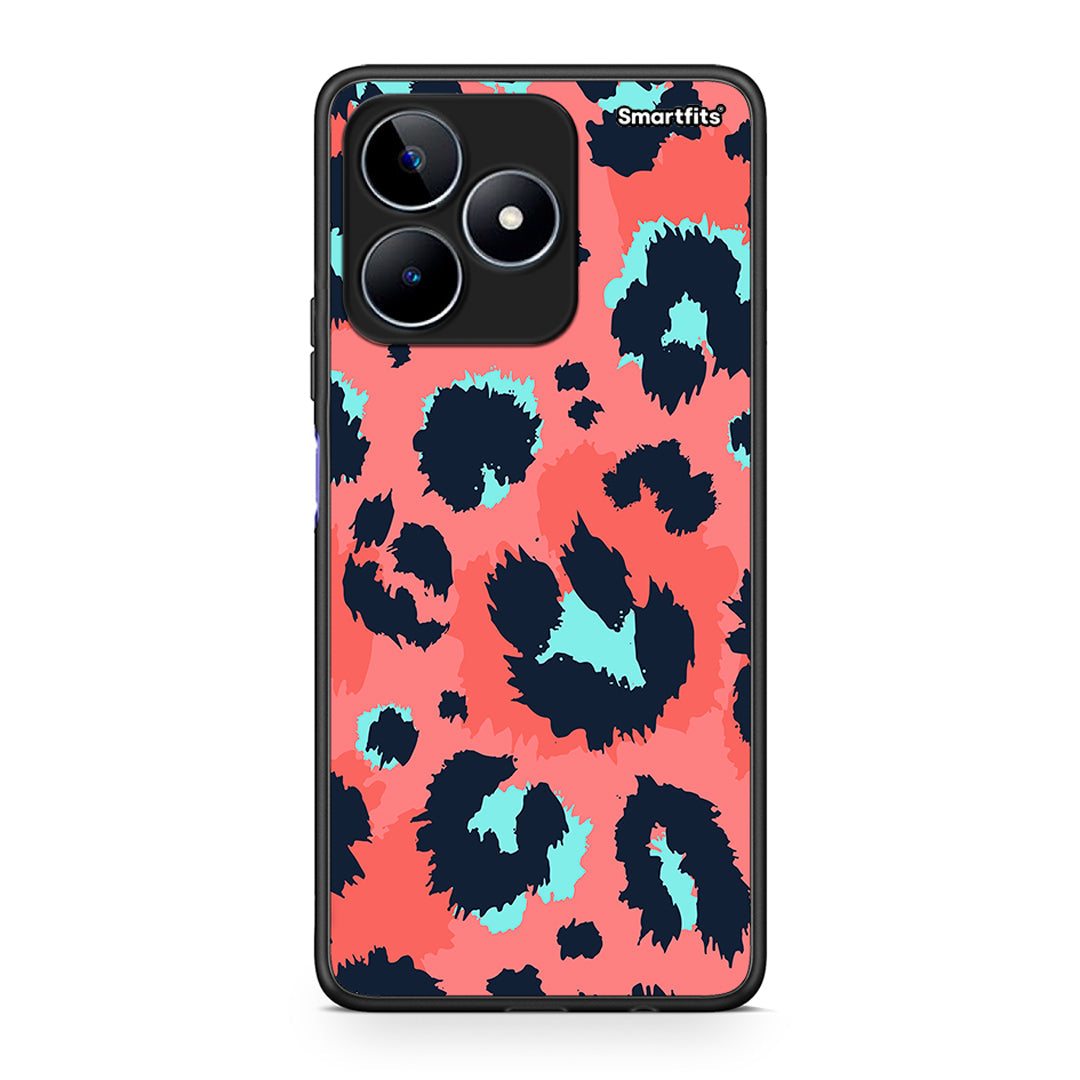 22 - Realme C53 Pink Leopard Animal case, cover, bumper