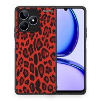 Thumbnail for Θήκη Realme C53 Red Leopard Animal από τη Smartfits με σχέδιο στο πίσω μέρος και μαύρο περίβλημα | Realme C53 Red Leopard Animal case with colorful back and black bezels