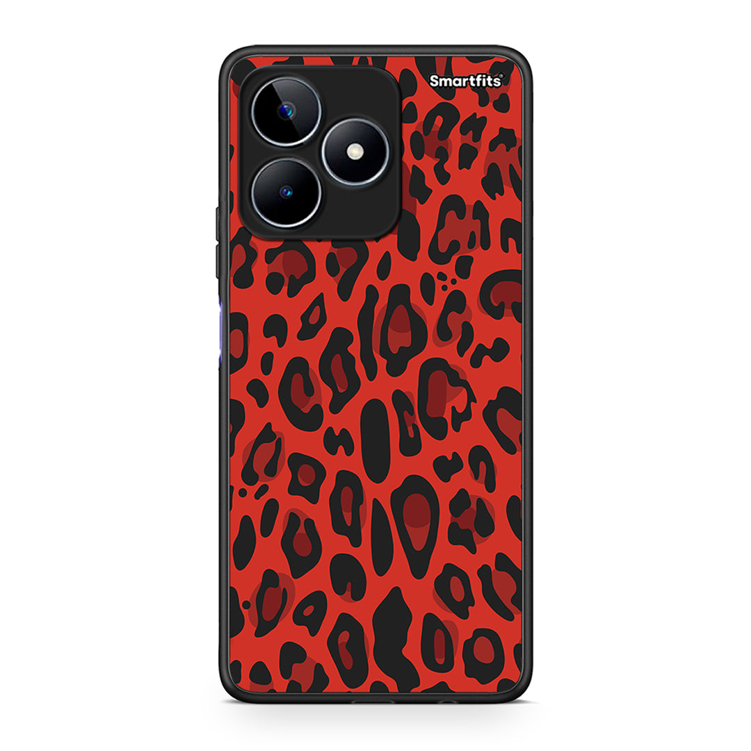 4 - Realme C53 Red Leopard Animal case, cover, bumper