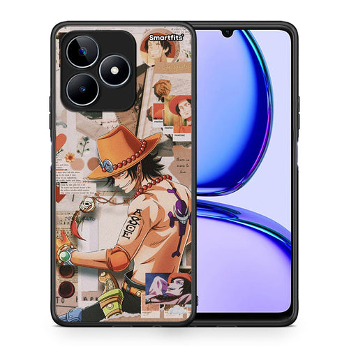 Θήκη Realme C53 Anime Collage από τη Smartfits με σχέδιο στο πίσω μέρος και μαύρο περίβλημα | Realme C53 Anime Collage case with colorful back and black bezels