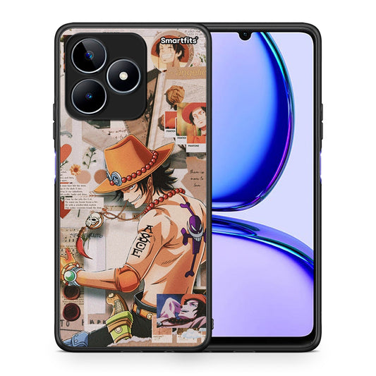 Θήκη Realme C53 Anime Collage από τη Smartfits με σχέδιο στο πίσω μέρος και μαύρο περίβλημα | Realme C53 Anime Collage case with colorful back and black bezels
