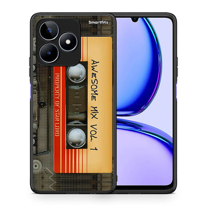Θήκη Realme C53 Awesome Mix από τη Smartfits με σχέδιο στο πίσω μέρος και μαύρο περίβλημα | Realme C53 Awesome Mix case with colorful back and black bezels
