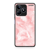 Thumbnail for 33 - Realme C53 Pink Feather Boho case, cover, bumper