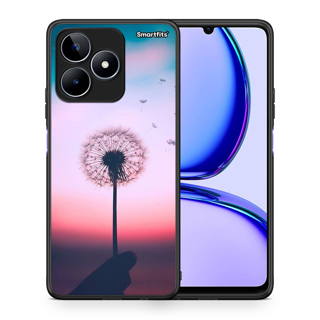 Θήκη Realme C53 Wish Boho από τη Smartfits με σχέδιο στο πίσω μέρος και μαύρο περίβλημα | Realme C53 Wish Boho case with colorful back and black bezels