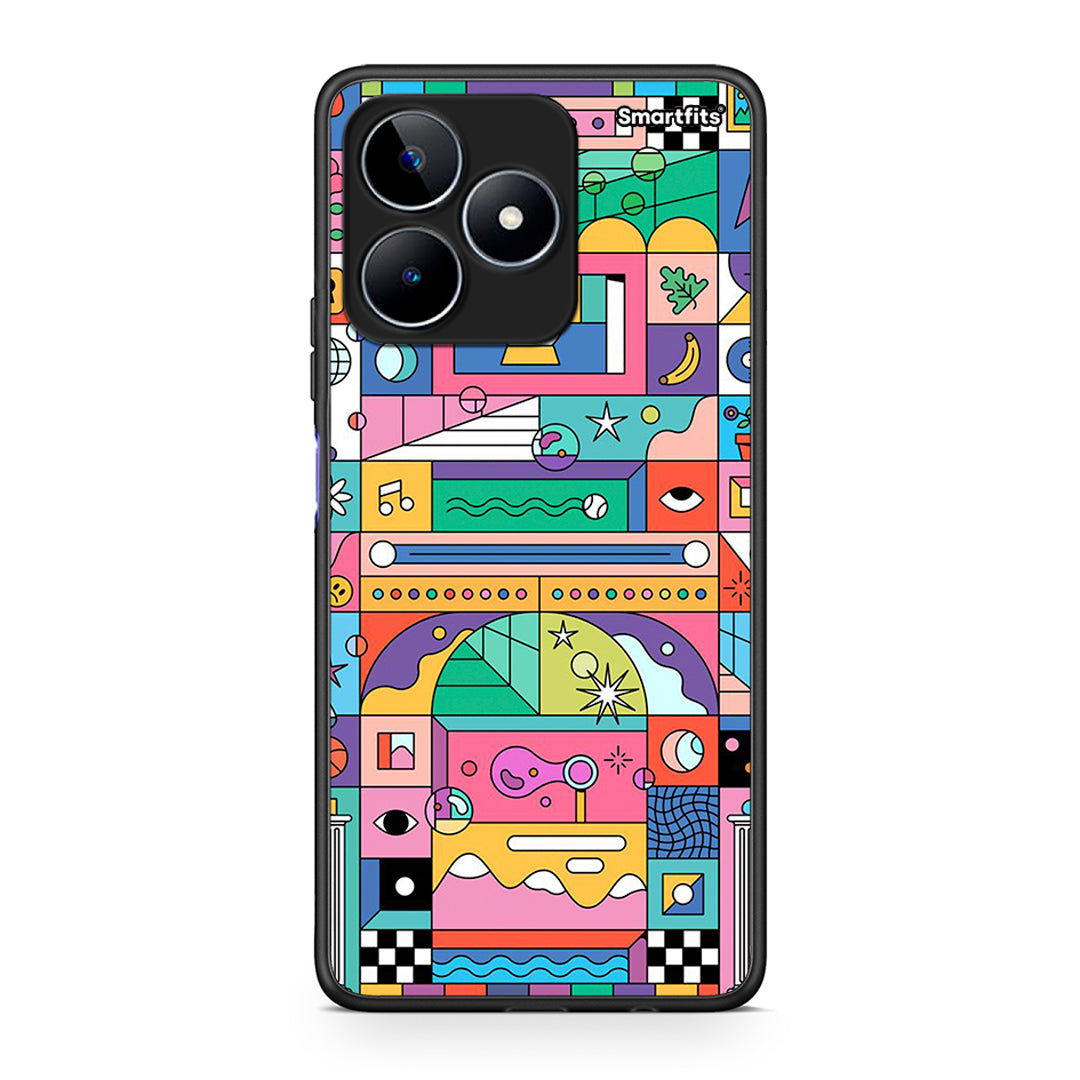 Realme C53 Bubbles Soap θήκη από τη Smartfits με σχέδιο στο πίσω μέρος και μαύρο περίβλημα | Smartphone case with colorful back and black bezels by Smartfits