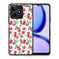 Thumbnail for Θήκη Realme C53 Cherry Summer από τη Smartfits με σχέδιο στο πίσω μέρος και μαύρο περίβλημα | Realme C53 Cherry Summer case with colorful back and black bezels