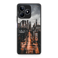 Thumbnail for Realme C53 City Lights θήκη από τη Smartfits με σχέδιο στο πίσω μέρος και μαύρο περίβλημα | Smartphone case with colorful back and black bezels by Smartfits