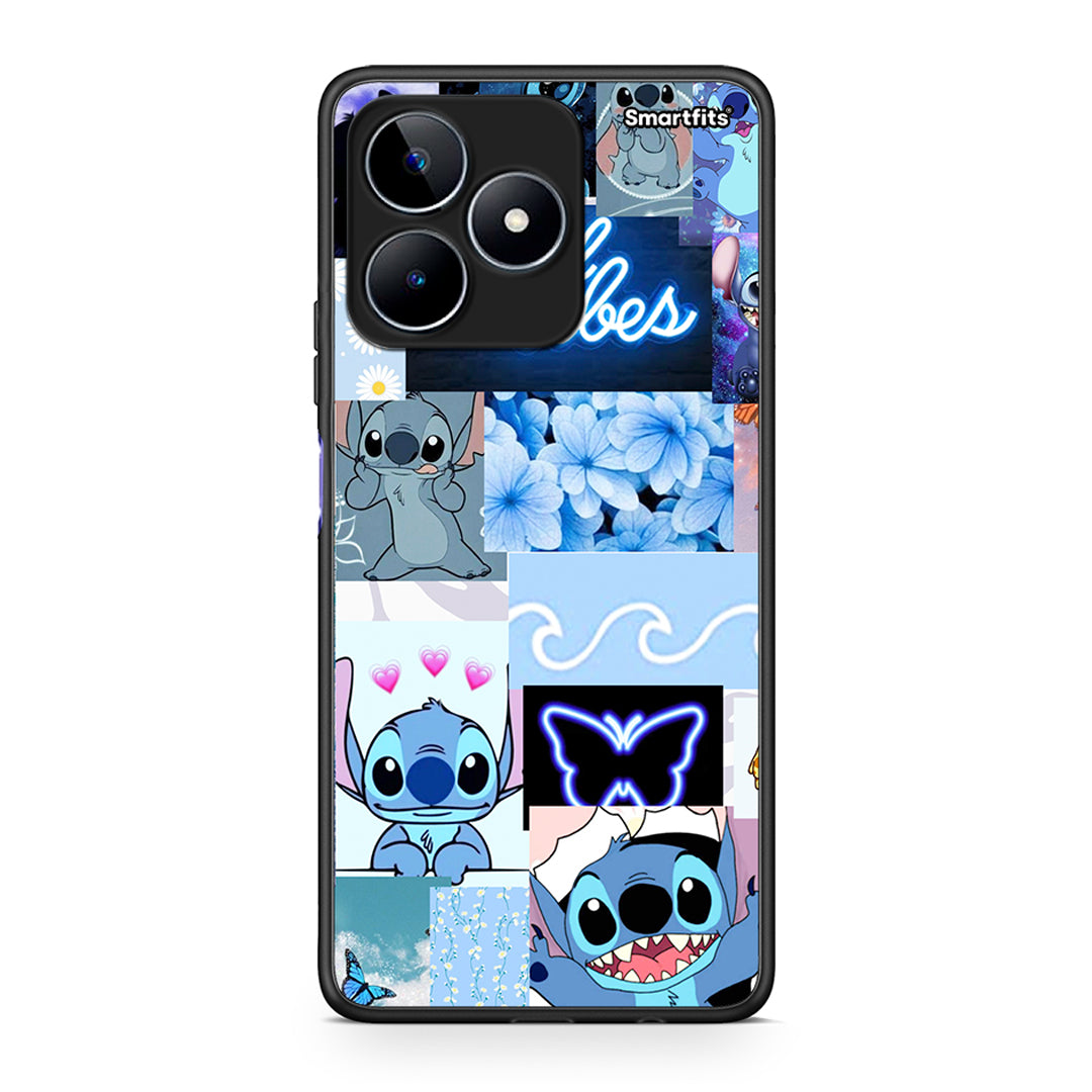 Realme C53 Collage Good Vibes Θήκη Αγίου Βαλεντίνου από τη Smartfits με σχέδιο στο πίσω μέρος και μαύρο περίβλημα | Smartphone case with colorful back and black bezels by Smartfits