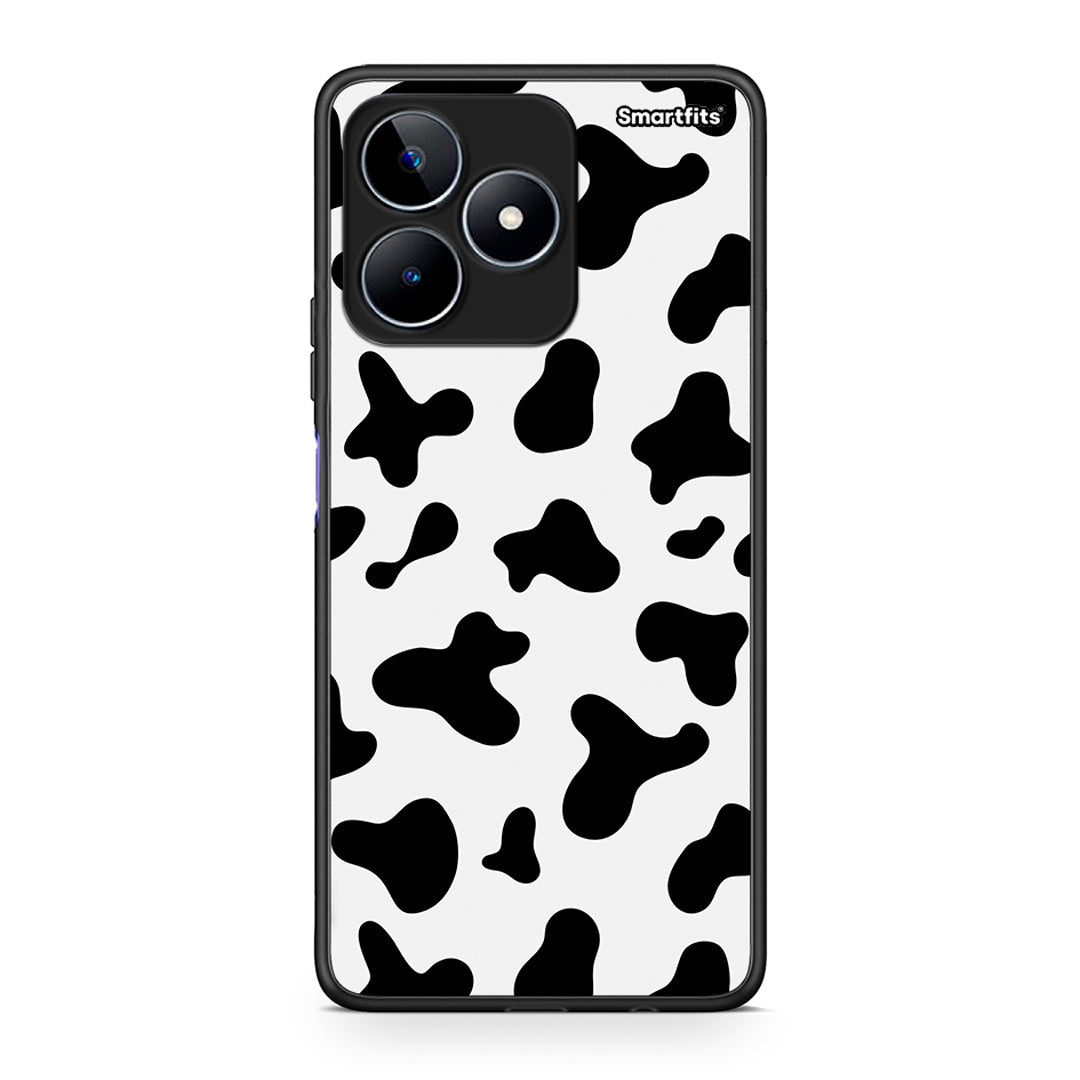 Realme C53 Cow Print θήκη από τη Smartfits με σχέδιο στο πίσω μέρος και μαύρο περίβλημα | Smartphone case with colorful back and black bezels by Smartfits