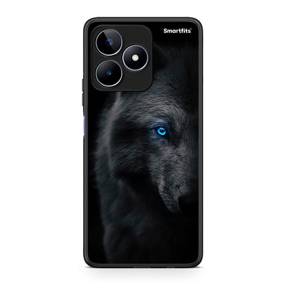 Realme C53 Dark Wolf θήκη από τη Smartfits με σχέδιο στο πίσω μέρος και μαύρο περίβλημα | Smartphone case with colorful back and black bezels by Smartfits