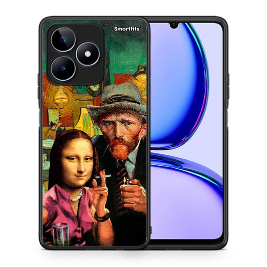 Θήκη Realme C53 Funny Art από τη Smartfits με σχέδιο στο πίσω μέρος και μαύρο περίβλημα | Realme C53 Funny Art case with colorful back and black bezels