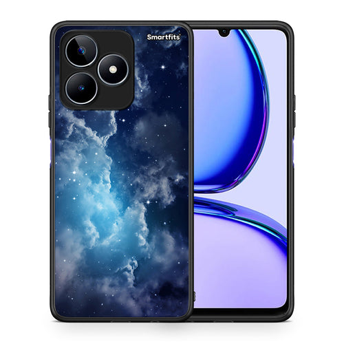Θήκη Realme C53 Blue Sky Galaxy από τη Smartfits με σχέδιο στο πίσω μέρος και μαύρο περίβλημα | Realme C53 Blue Sky Galaxy case with colorful back and black bezels