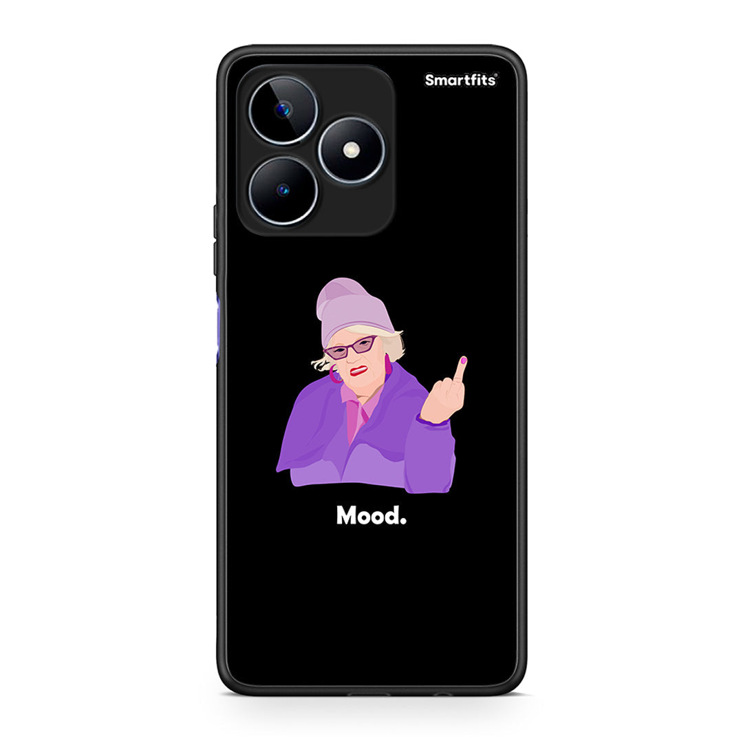 Realme C53 Grandma Mood Black θήκη από τη Smartfits με σχέδιο στο πίσω μέρος και μαύρο περίβλημα | Smartphone case with colorful back and black bezels by Smartfits