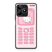 Thumbnail for Realme C53 Hello Kitten Θήκη Αγίου Βαλεντίνου από τη Smartfits με σχέδιο στο πίσω μέρος και μαύρο περίβλημα | Smartphone case with colorful back and black bezels by Smartfits
