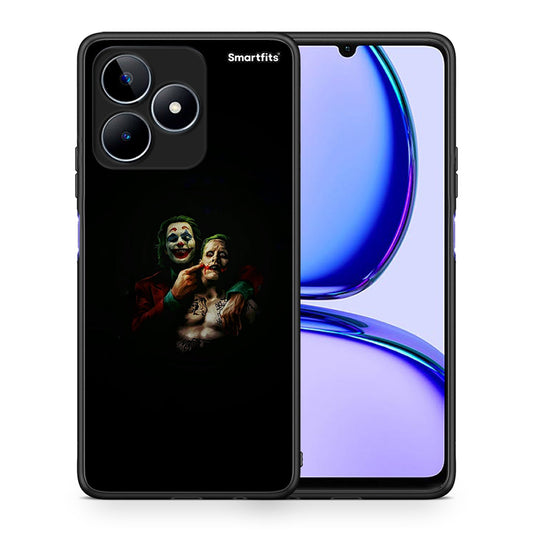 Θήκη Realme C53 Clown Hero από τη Smartfits με σχέδιο στο πίσω μέρος και μαύρο περίβλημα | Realme C53 Clown Hero case with colorful back and black bezels