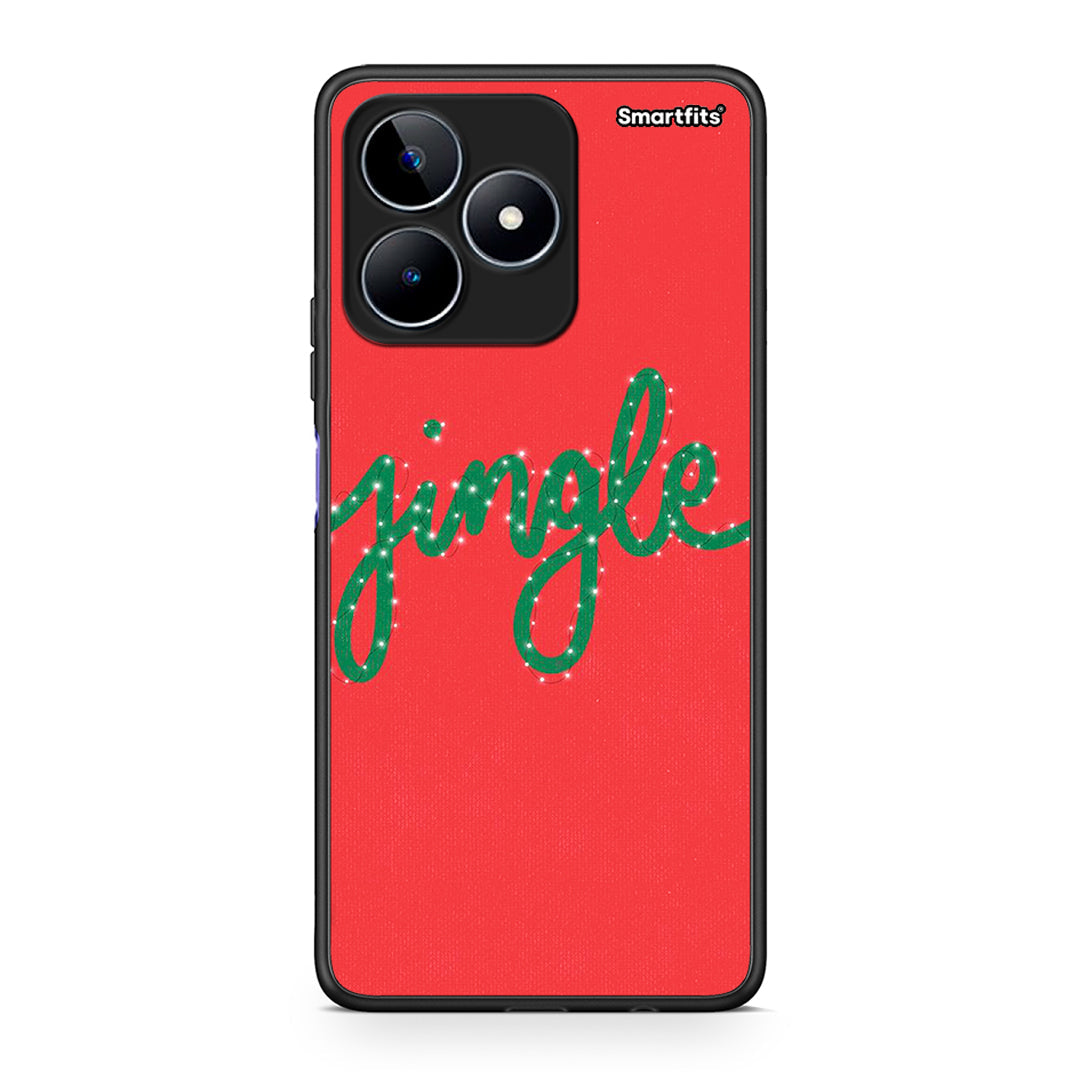 Realme C53 Jingle Xmas θήκη από τη Smartfits με σχέδιο στο πίσω μέρος και μαύρο περίβλημα | Smartphone case with colorful back and black bezels by Smartfits