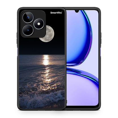 Θήκη Realme C53 Moon Landscape από τη Smartfits με σχέδιο στο πίσω μέρος και μαύρο περίβλημα | Realme C53 Moon Landscape case with colorful back and black bezels