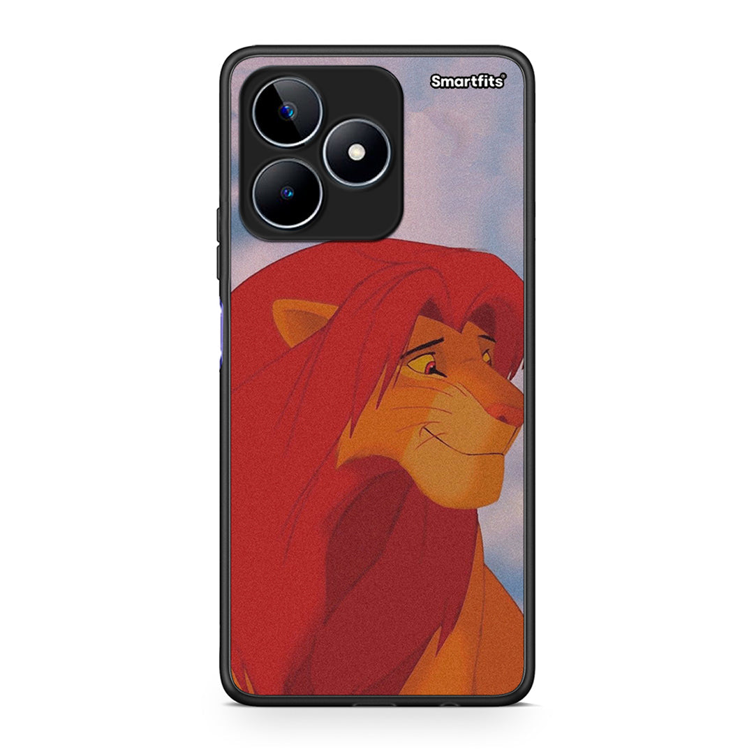 Realme C53 Lion Love 1 Θήκη Αγίου Βαλεντίνου από τη Smartfits με σχέδιο στο πίσω μέρος και μαύρο περίβλημα | Smartphone case with colorful back and black bezels by Smartfits