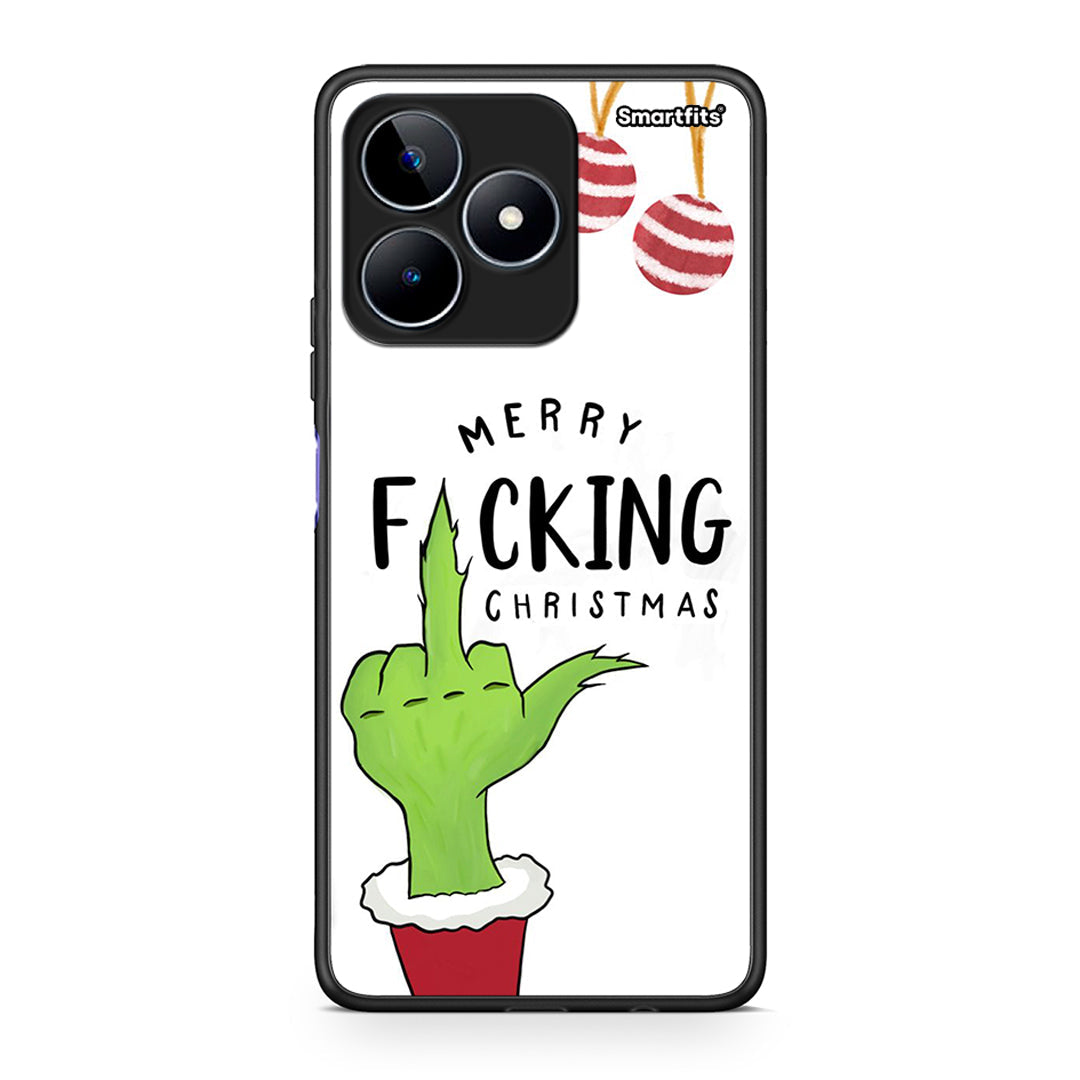 Realme C53 Merry F Xmas θήκη από τη Smartfits με σχέδιο στο πίσω μέρος και μαύρο περίβλημα | Smartphone case with colorful back and black bezels by Smartfits