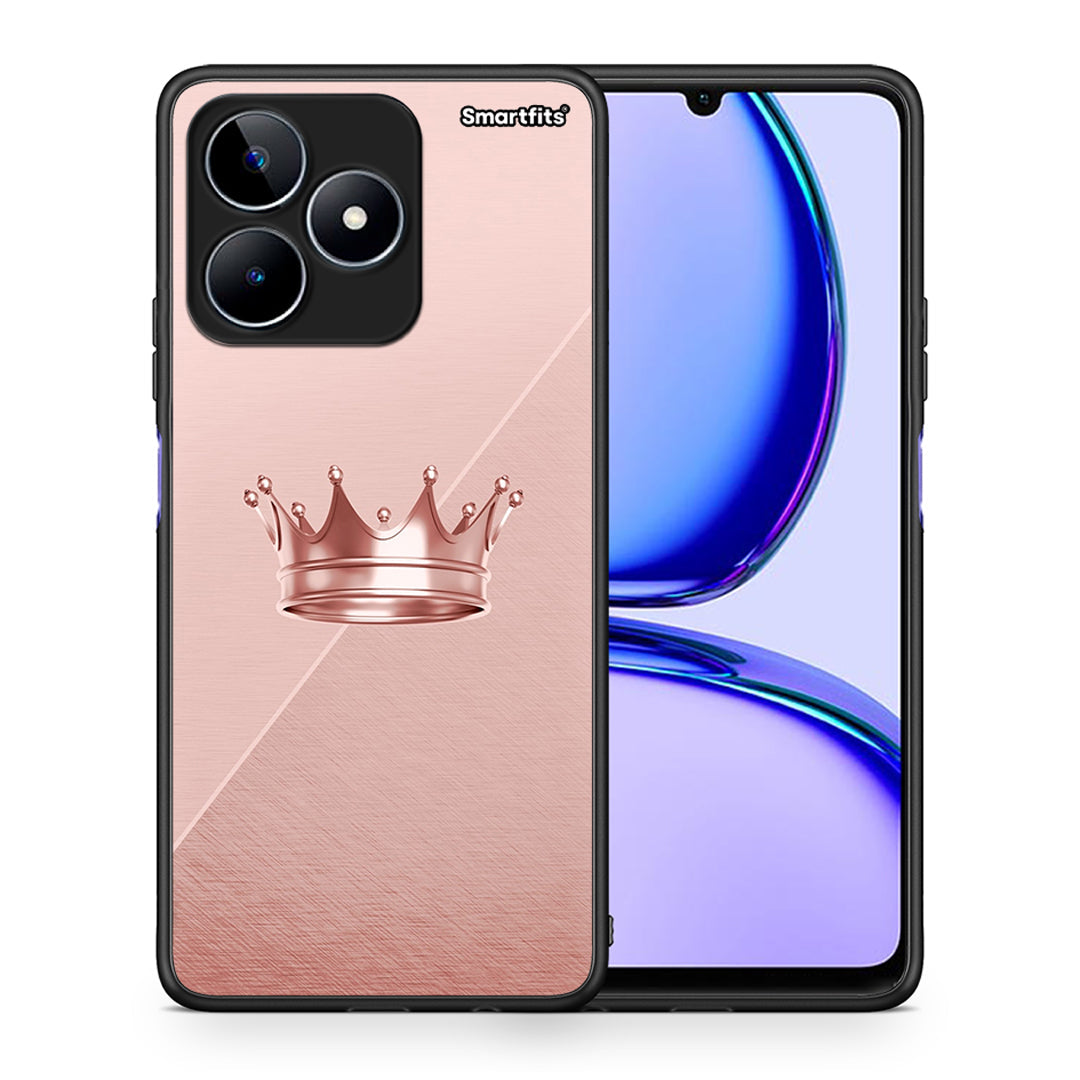 Θήκη Realme C53 Crown Minimal από τη Smartfits με σχέδιο στο πίσω μέρος και μαύρο περίβλημα | Realme C53 Crown Minimal case with colorful back and black bezels