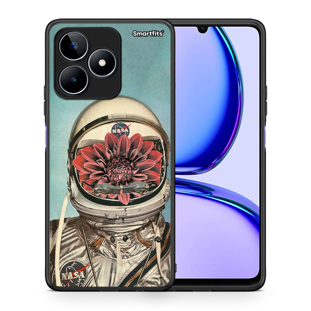 Θήκη Realme C53 Nasa Bloom από τη Smartfits με σχέδιο στο πίσω μέρος και μαύρο περίβλημα | Realme C53 Nasa Bloom case with colorful back and black bezels