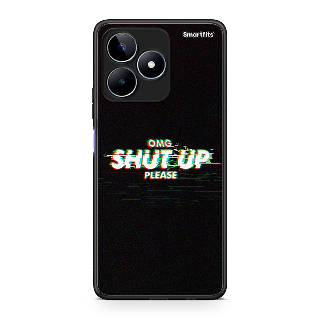 Realme C53 OMG ShutUp θήκη από τη Smartfits με σχέδιο στο πίσω μέρος και μαύρο περίβλημα | Smartphone case with colorful back and black bezels by Smartfits