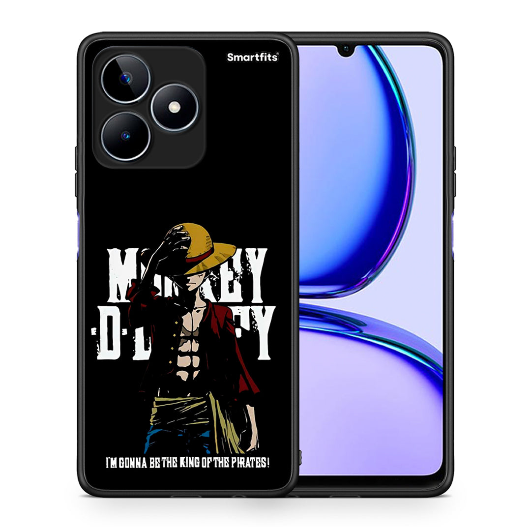 Θήκη Realme C53 Pirate King από τη Smartfits με σχέδιο στο πίσω μέρος και μαύρο περίβλημα | Realme C53 Pirate King case with colorful back and black bezels