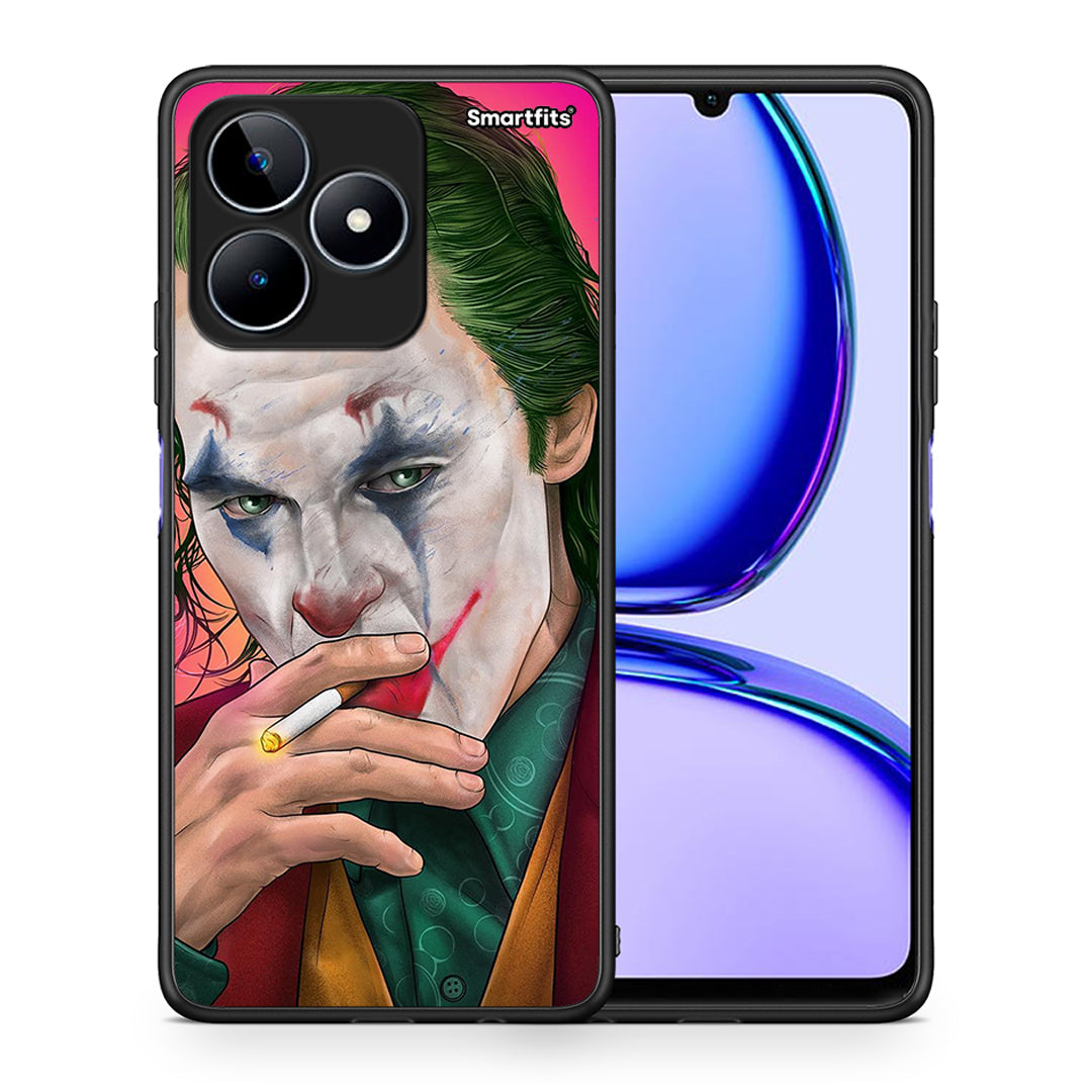 Θήκη Realme C53 JokesOnU PopArt από τη Smartfits με σχέδιο στο πίσω μέρος και μαύρο περίβλημα | Realme C53 JokesOnU PopArt case with colorful back and black bezels