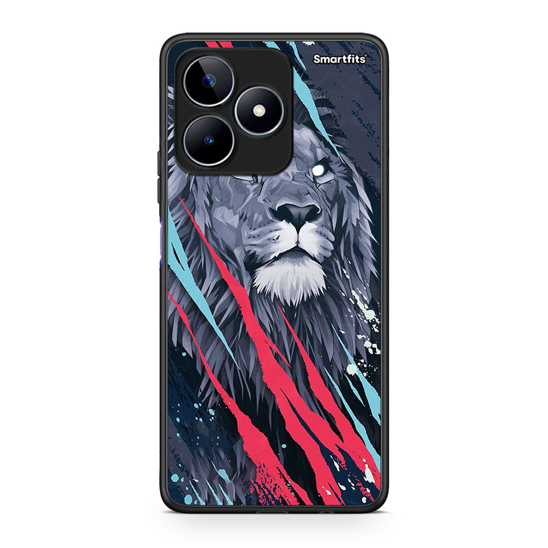 4 - Realme C53 Lion Designer PopArt case, cover, bumper