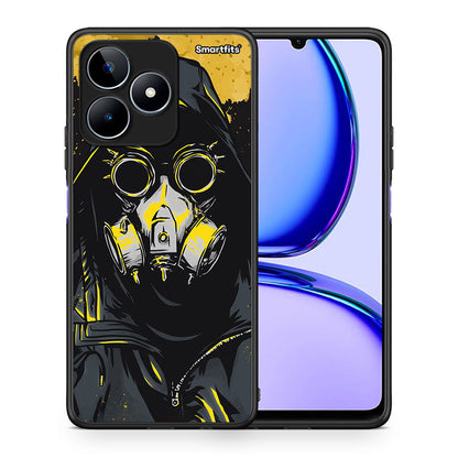 Θήκη Realme C53 Mask PopArt από τη Smartfits με σχέδιο στο πίσω μέρος και μαύρο περίβλημα | Realme C53 Mask PopArt case with colorful back and black bezels