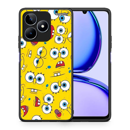 Θήκη Realme C53 Sponge PopArt από τη Smartfits με σχέδιο στο πίσω μέρος και μαύρο περίβλημα | Realme C53 Sponge PopArt case with colorful back and black bezels
