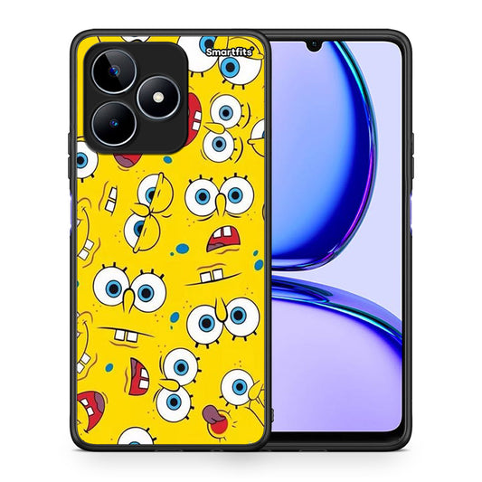 Θήκη Realme C53 Sponge PopArt από τη Smartfits με σχέδιο στο πίσω μέρος και μαύρο περίβλημα | Realme C53 Sponge PopArt case with colorful back and black bezels