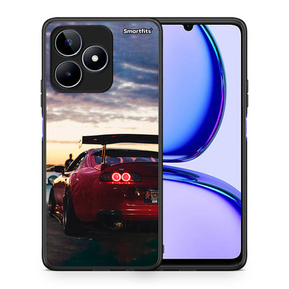 Θήκη Realme C53 Racing Supra από τη Smartfits με σχέδιο στο πίσω μέρος και μαύρο περίβλημα | Realme C53 Racing Supra case with colorful back and black bezels