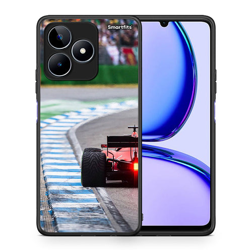 Θήκη Realme C53 Racing Vibes από τη Smartfits με σχέδιο στο πίσω μέρος και μαύρο περίβλημα | Realme C53 Racing Vibes case with colorful back and black bezels