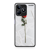 Thumbnail for Realme C53 Red Rose θήκη από τη Smartfits με σχέδιο στο πίσω μέρος και μαύρο περίβλημα | Smartphone case with colorful back and black bezels by Smartfits