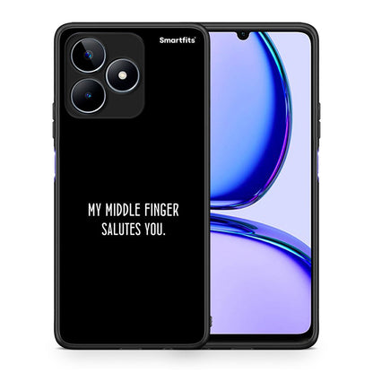 Θήκη Realme C53 Salute από τη Smartfits με σχέδιο στο πίσω μέρος και μαύρο περίβλημα | Realme C53 Salute case with colorful back and black bezels